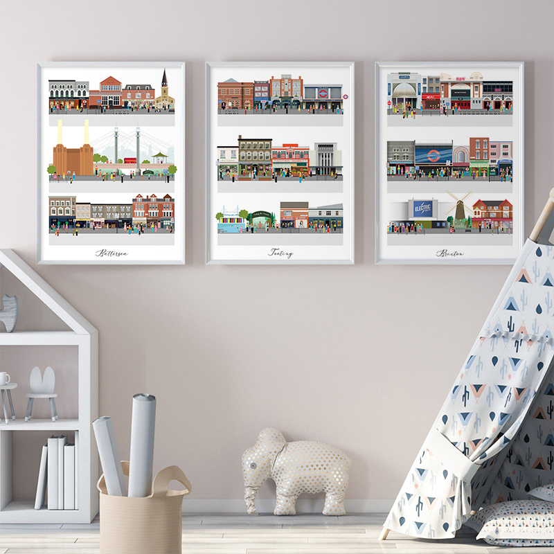 Commercial Printing London - لندن التجارية قماش اللوحة Battersea Brixton