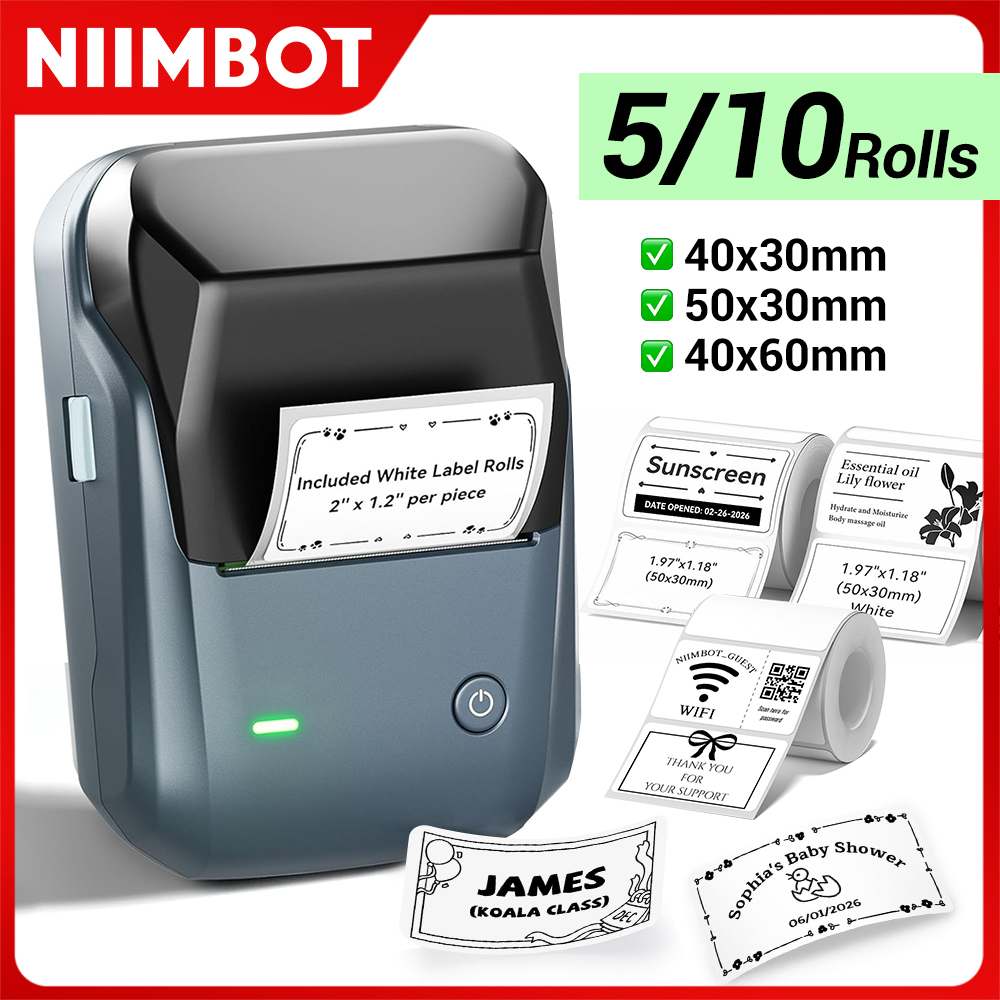 Commercial Printing Network - Niimbot B1 طابعة حرارية تعمل بالبلوتوث
