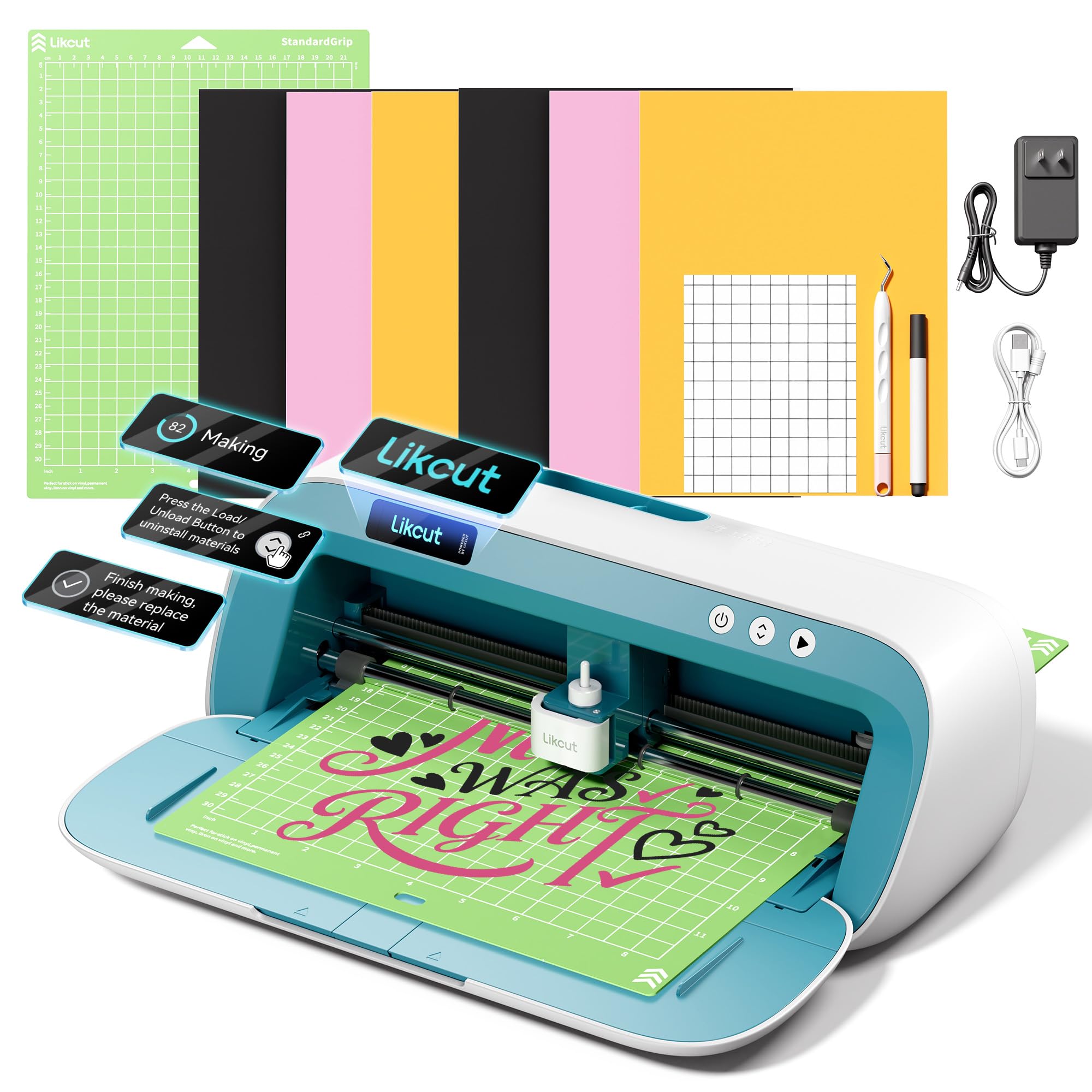Vinyl Cutter Plotter - قاطع الفينيل ليكوت S41 بدقة 0.2