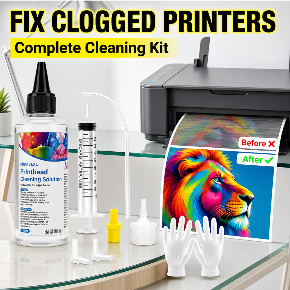 محلول تنظيف رأس الطباعة MIRAVE - مراجعة Print Head Cleaning Kit وسعره