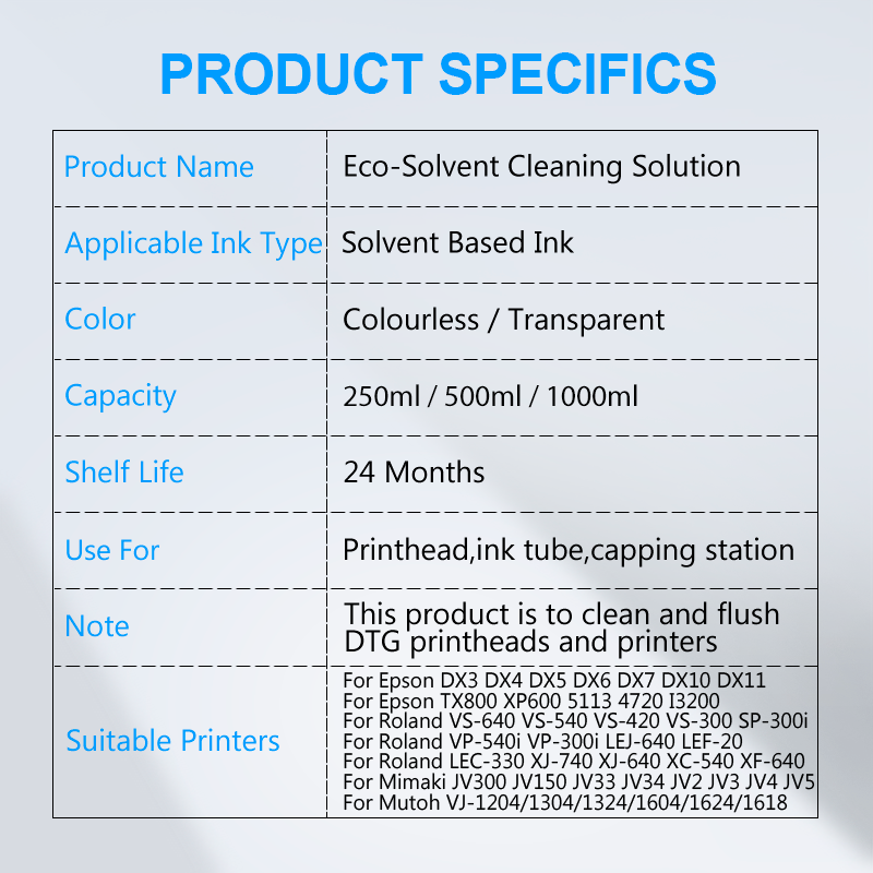 حل تنظيف الحبر المذيبات البيئي - مراجعة Print Head Cleaning Kit وسعره