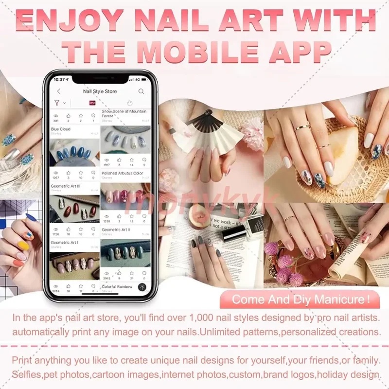 طقم طابعة أظافر O2nails - طابع - مراجعة Commercial Digital Printing Machine وسعره